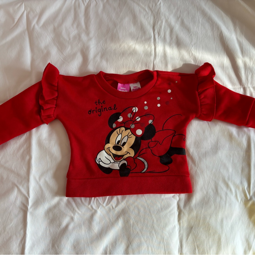 Minnie Mouse baby fleece pullover 12m